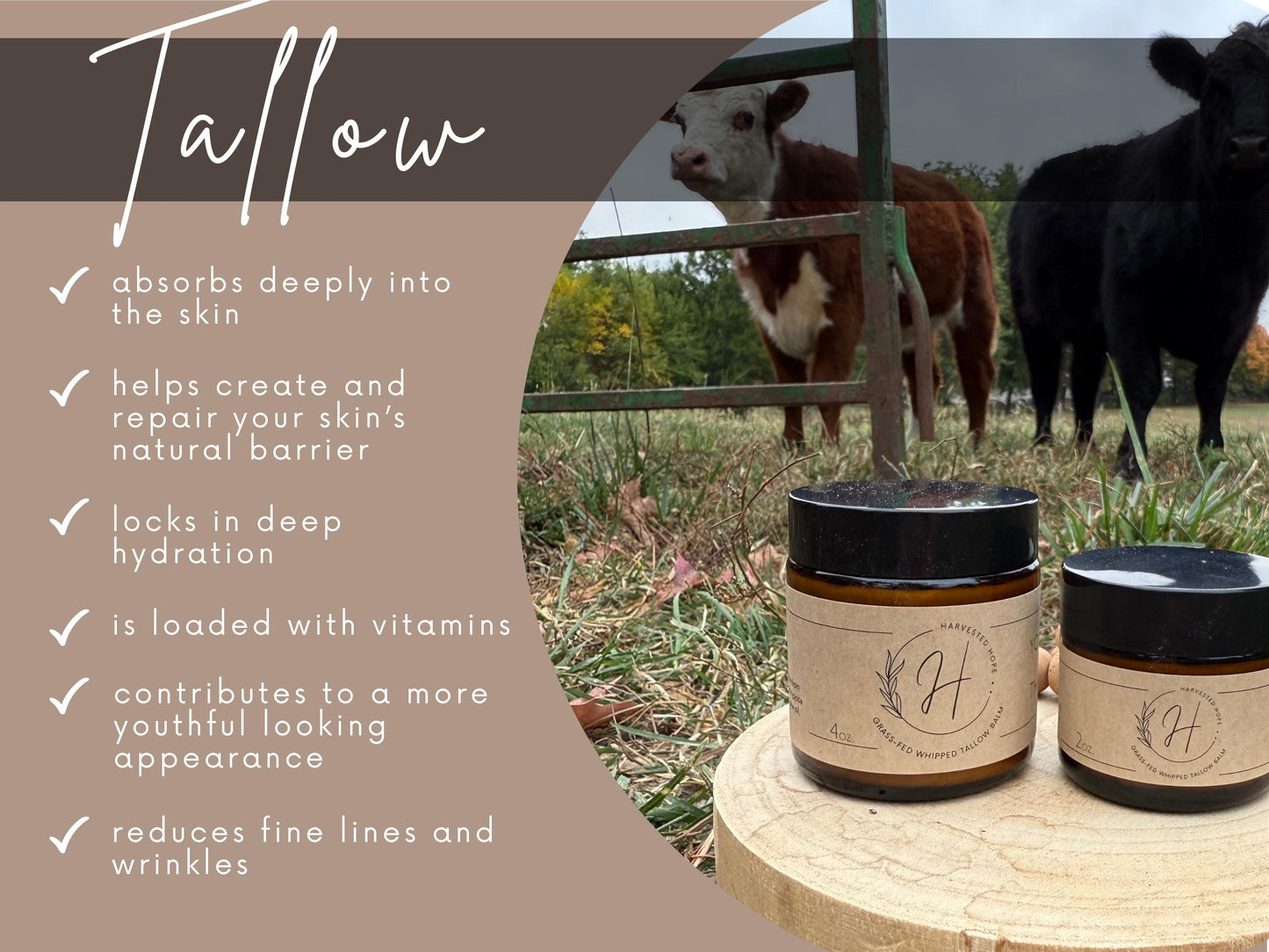 Whipped Tallow Balm: Grass-fed, Organic, Natural Skin Care