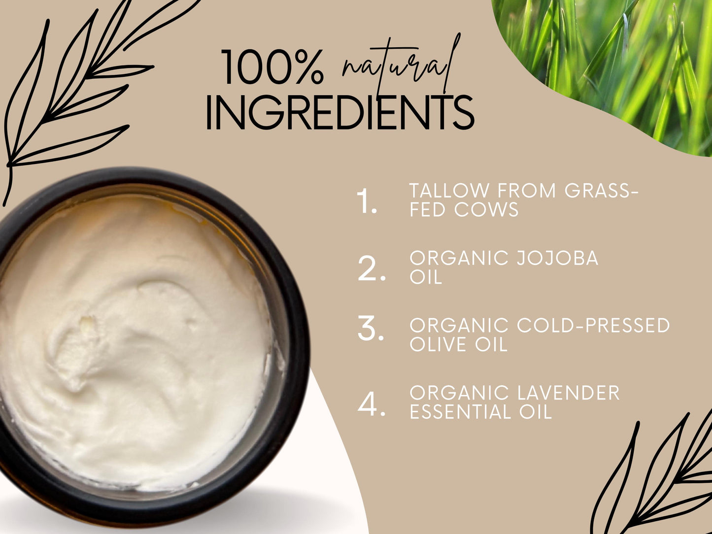 Whipped Tallow Balm: Grass-fed, Organic, Natural Skin Care